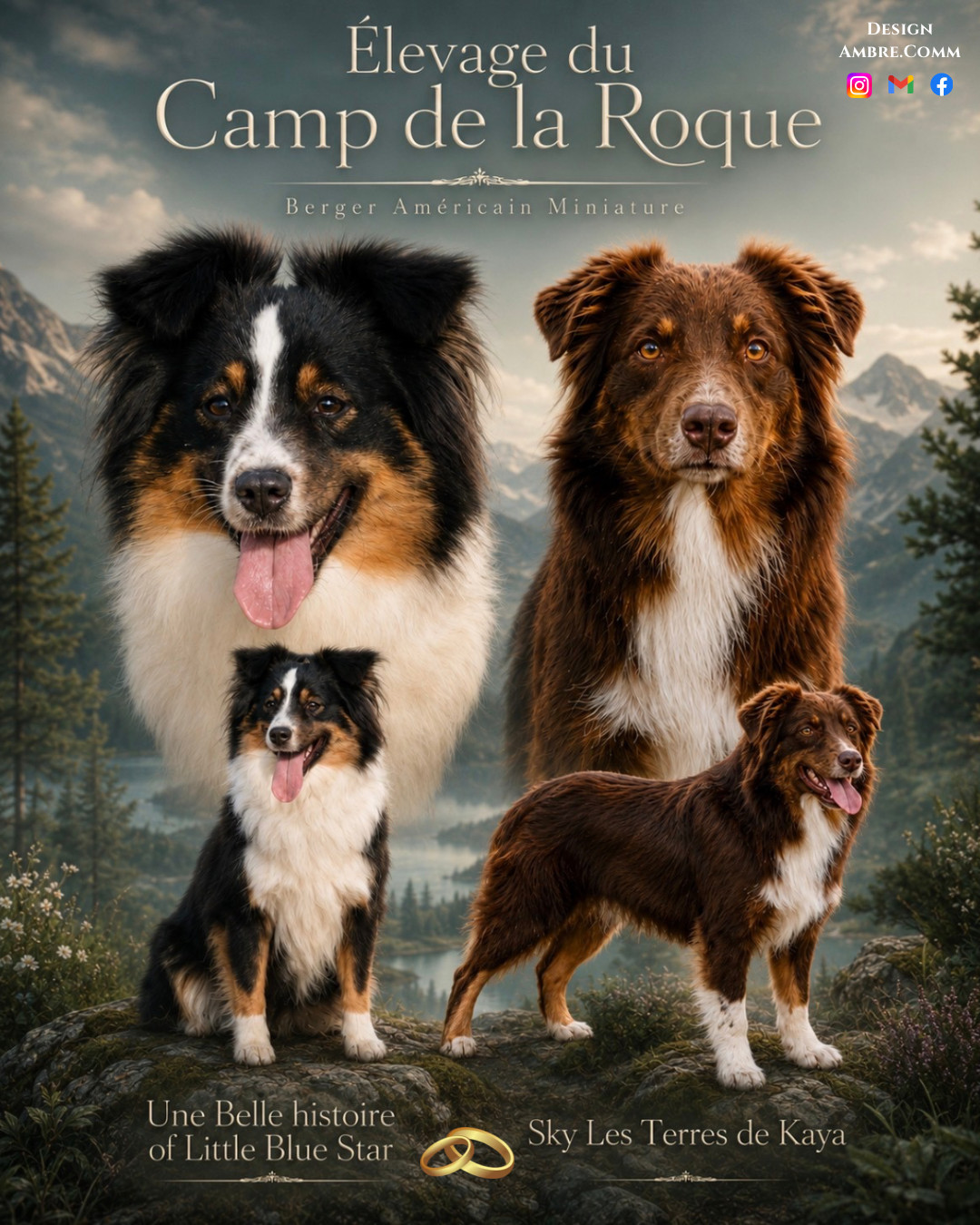 Chiot Berger Américain Miniature  du Camp de la Roque